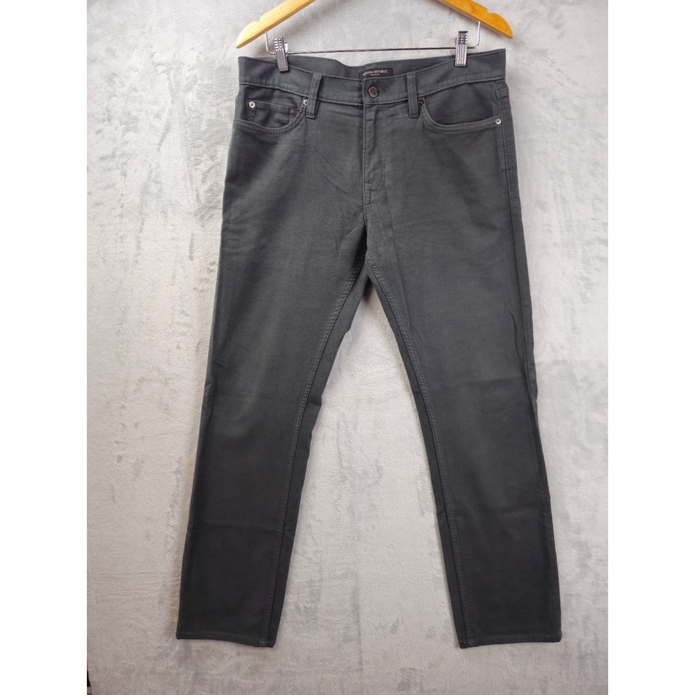 Banana Republic Traveler Pants Mens 34x32 Dark Gray Slim Fit Chino Soft Twill